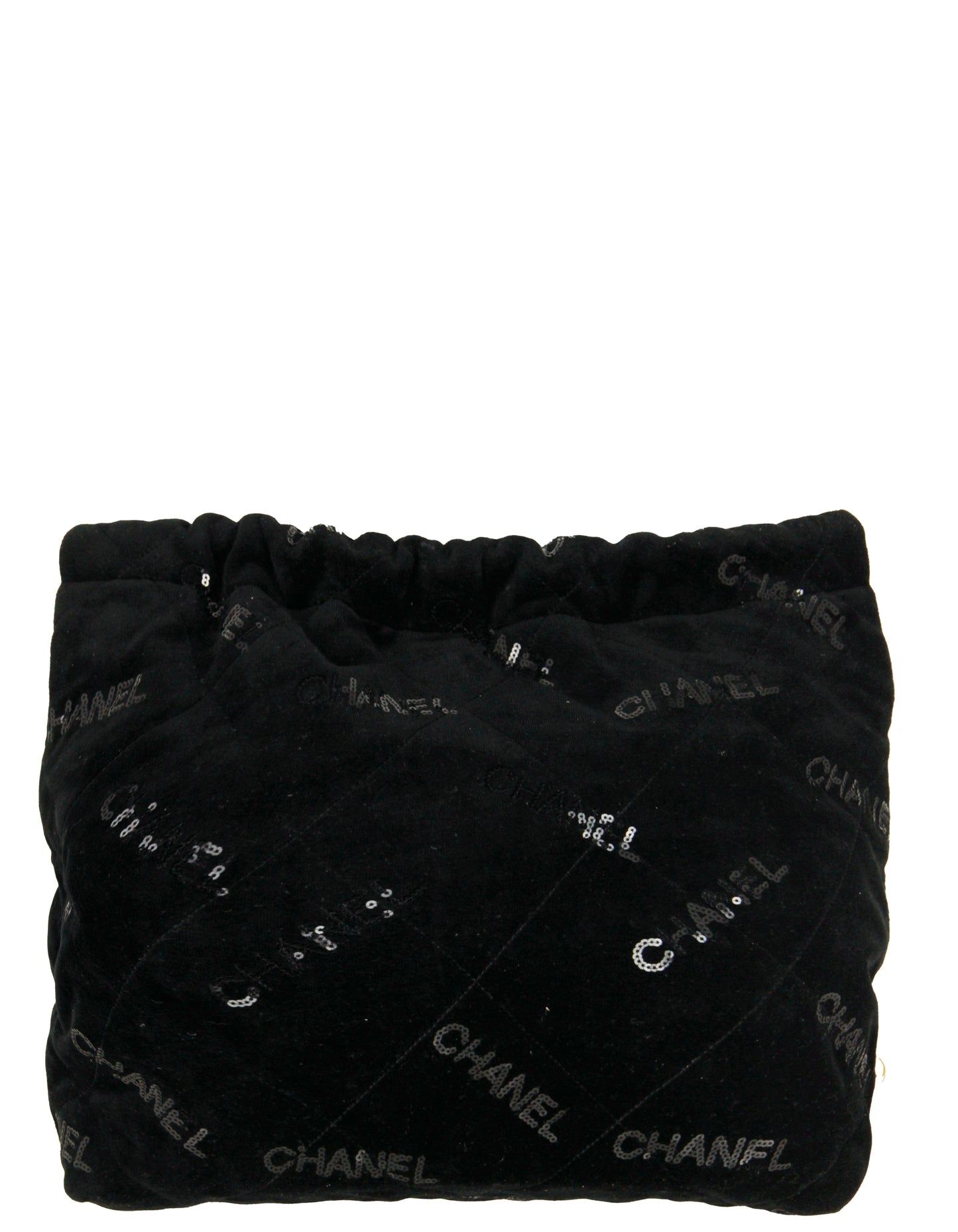 Chanel Black Velvet Sequins Chanel 22 Tote Bag