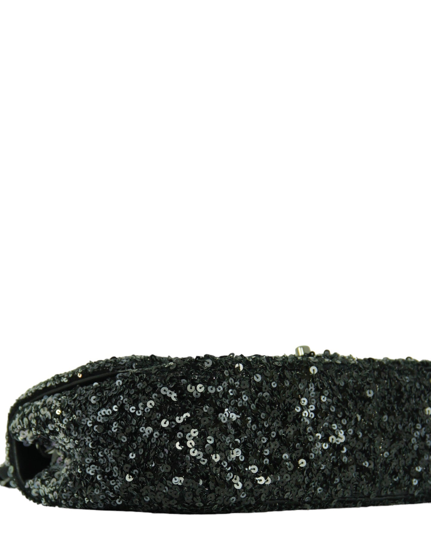 Chanel Black/Silver Ombre Sequin Medium Classic Flap Bag