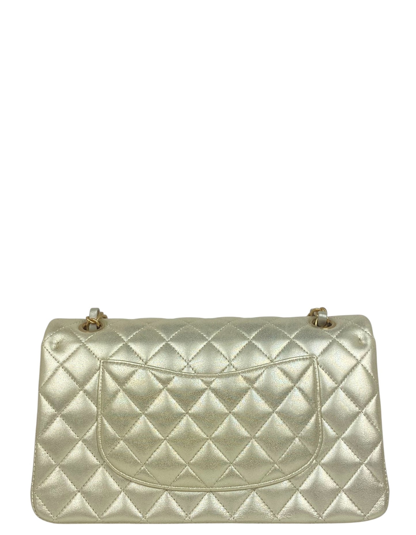 Chanel Gold Lambskin Medium Double Flap Bag