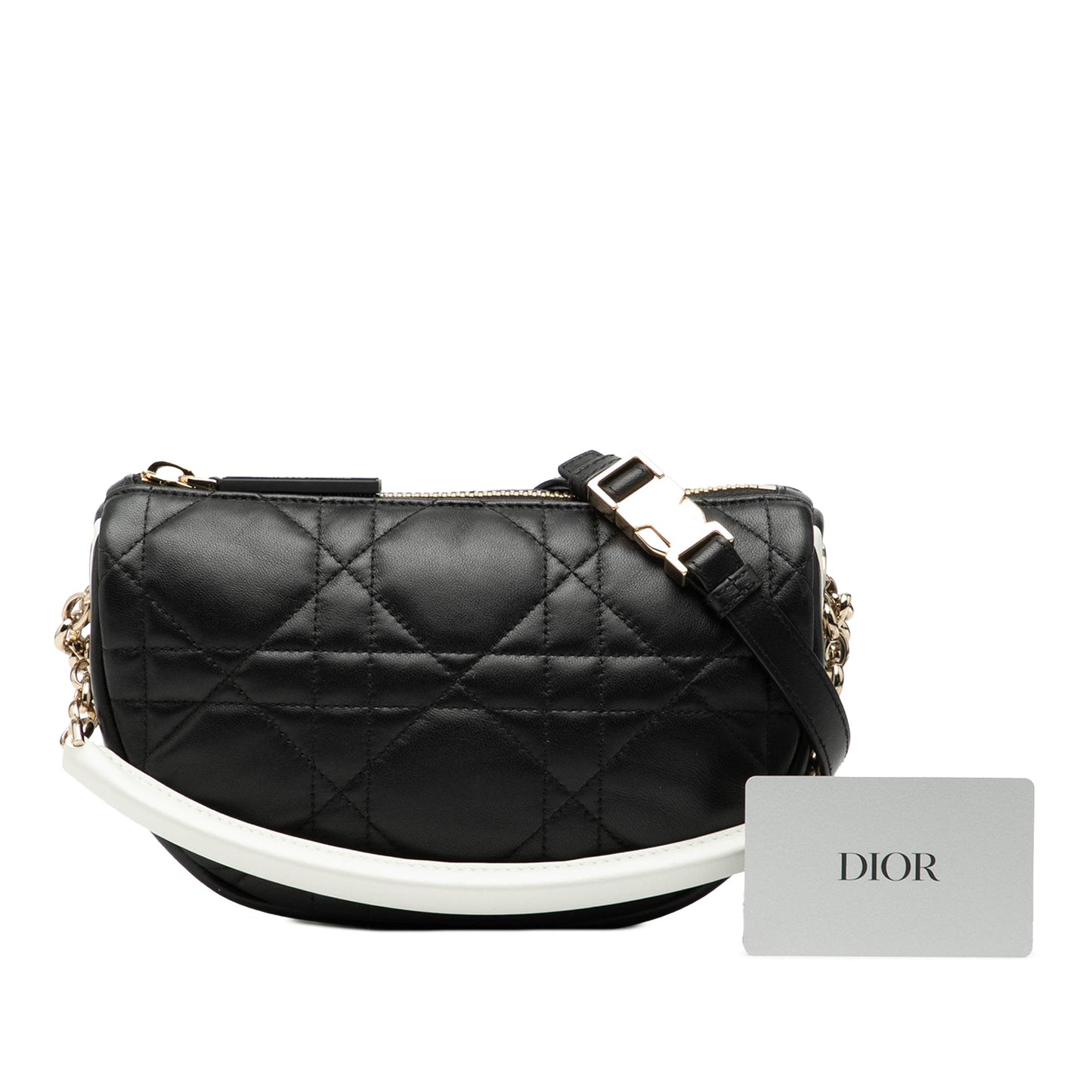 Black Dior Small Lambskin Cannage Dior Vibe Hobo Satchel