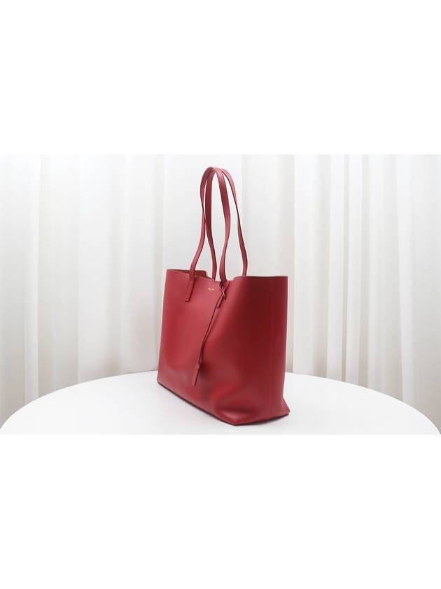 Luxury Saint Laurent Trending 2025 Logo Soft Leather Pouch Shopper Bag Red 394195
