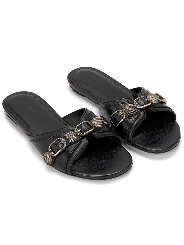 Luxury Balenciaga Trending 2026 Cagole Flat Slipper Black