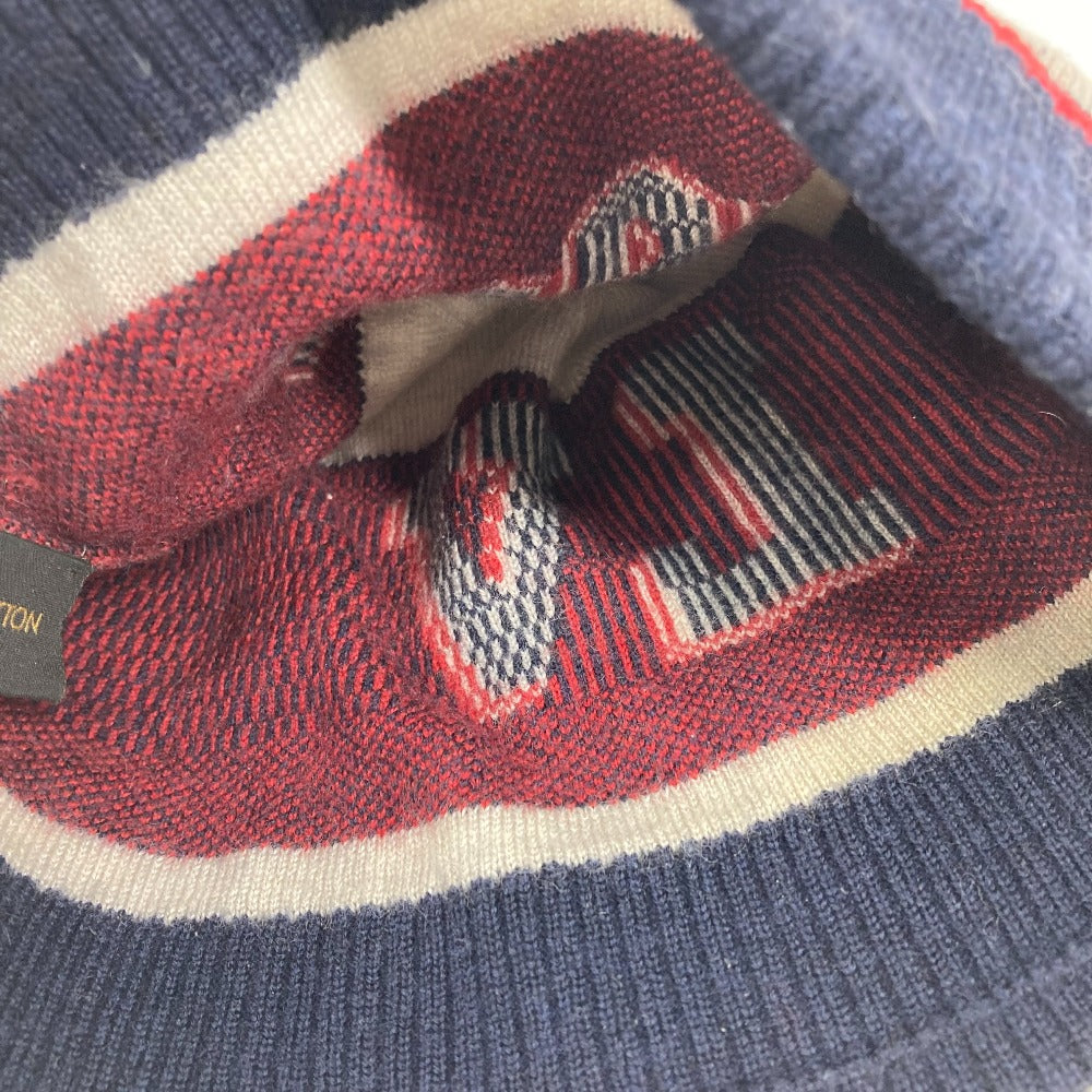 LOUIS VUITTON Knit hat M70531 wool Navy 1854 LV logo mens