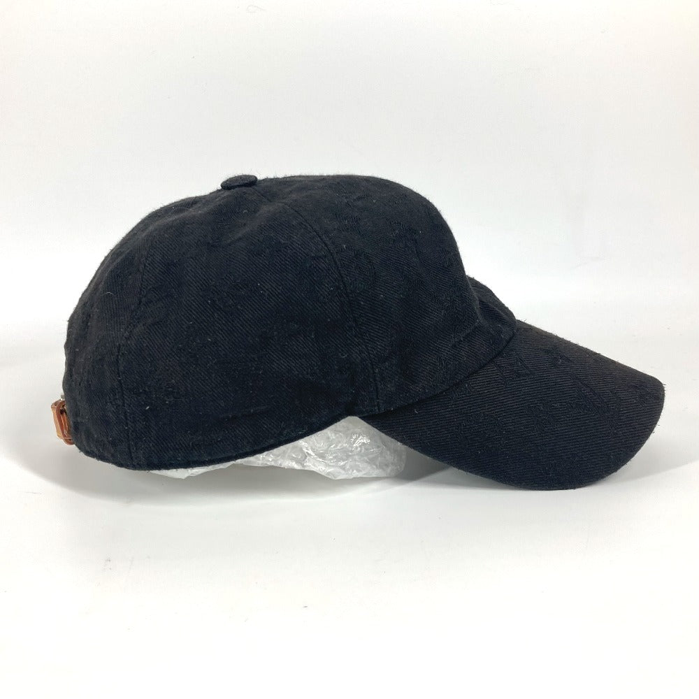 LOUIS VUITTON cap M76745 cotton black cap monogram essential