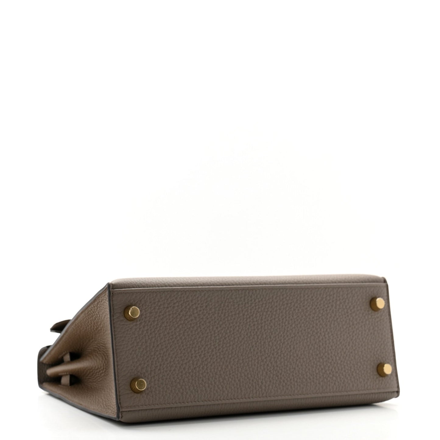 Hermes Togo Horseshoe Kelly Sellier 25 Gris Asphalte Etoupe