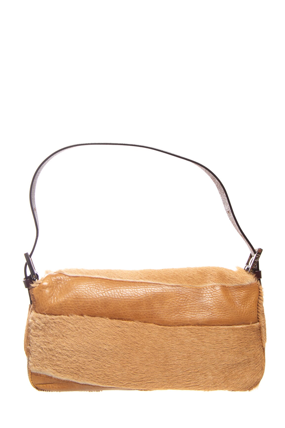 Fendi Brown Fur and Leather Baguette