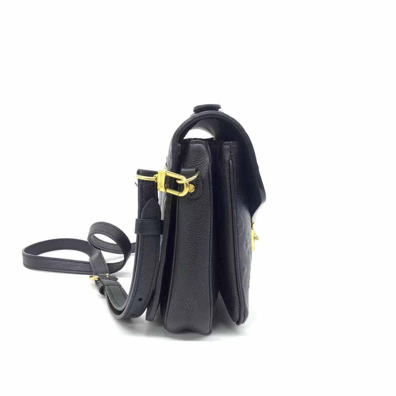 Louis Vuitton Pochette Métis Monogram Empreinte Leather Black