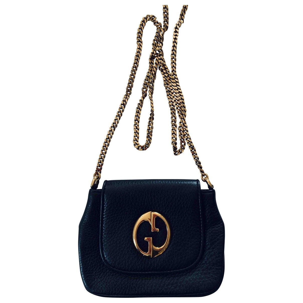Gucci 1973 black leather handbag