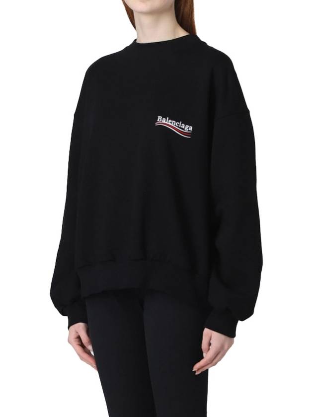 Luxury Balenciaga Trending 2026 Political Campaign Regular Fit Sweatshirt Black