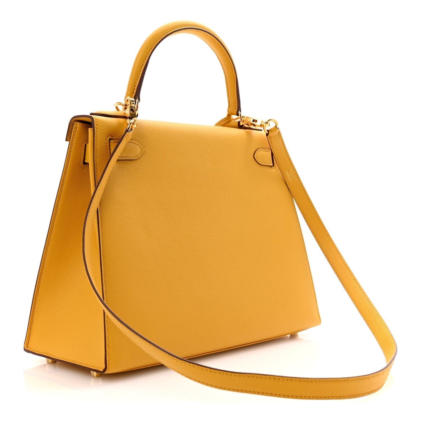 Hermes Epsom Kelly Sellier 28 Jaune Ambre