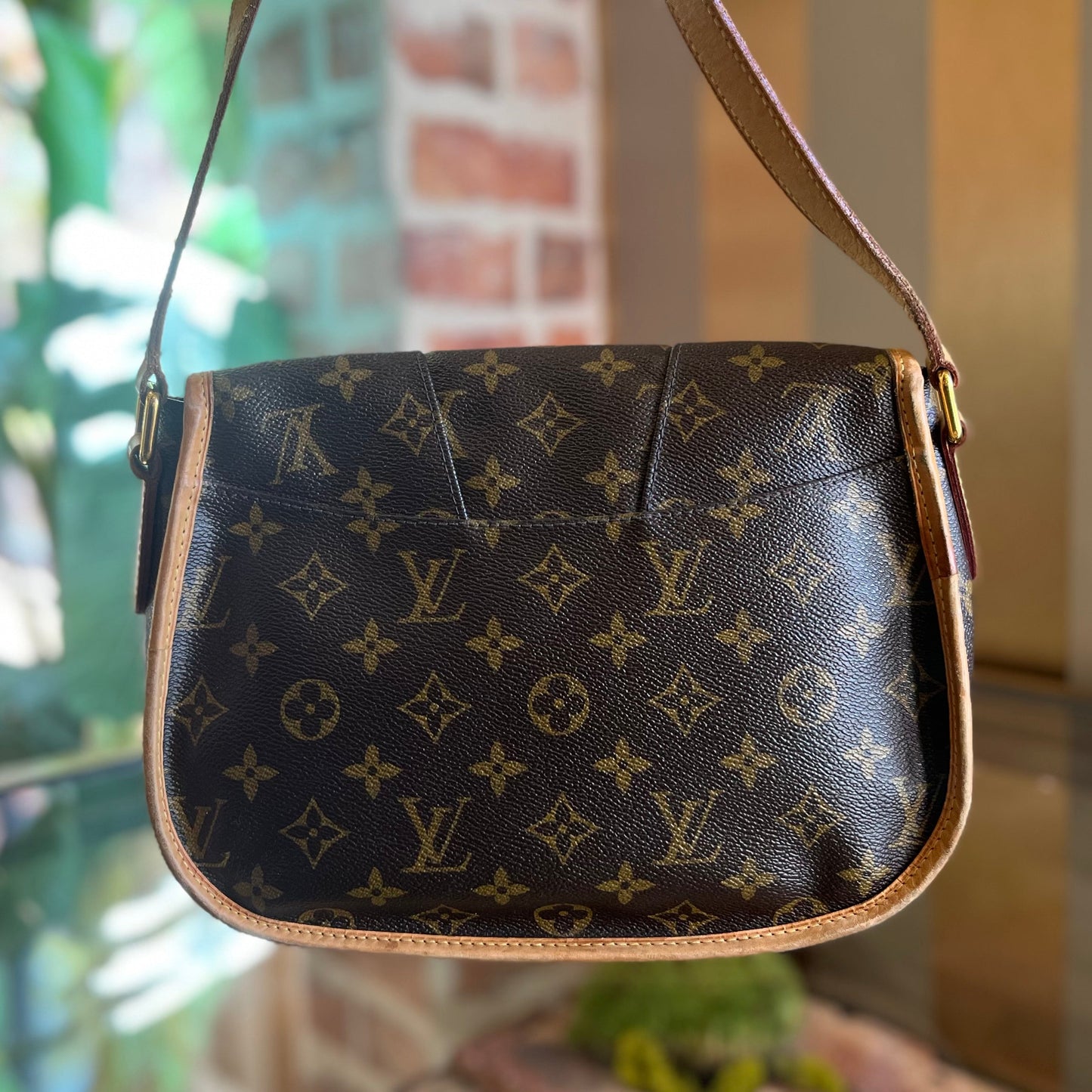LOUIS VUITTON Menilmontant PM Brown Monogram Canvas Crossbody Bag