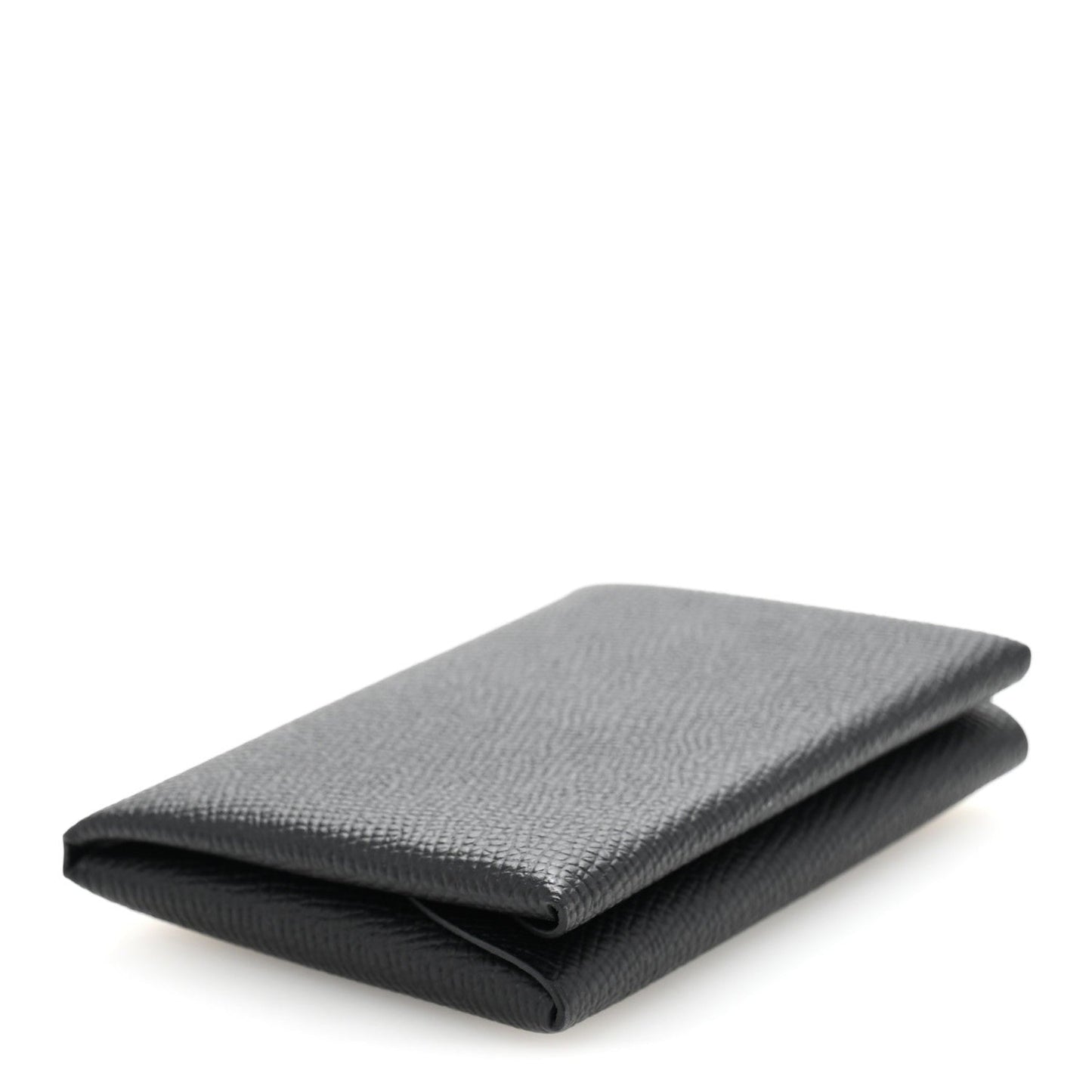 Hermes Epsom Calvi Duo Card Case Black
