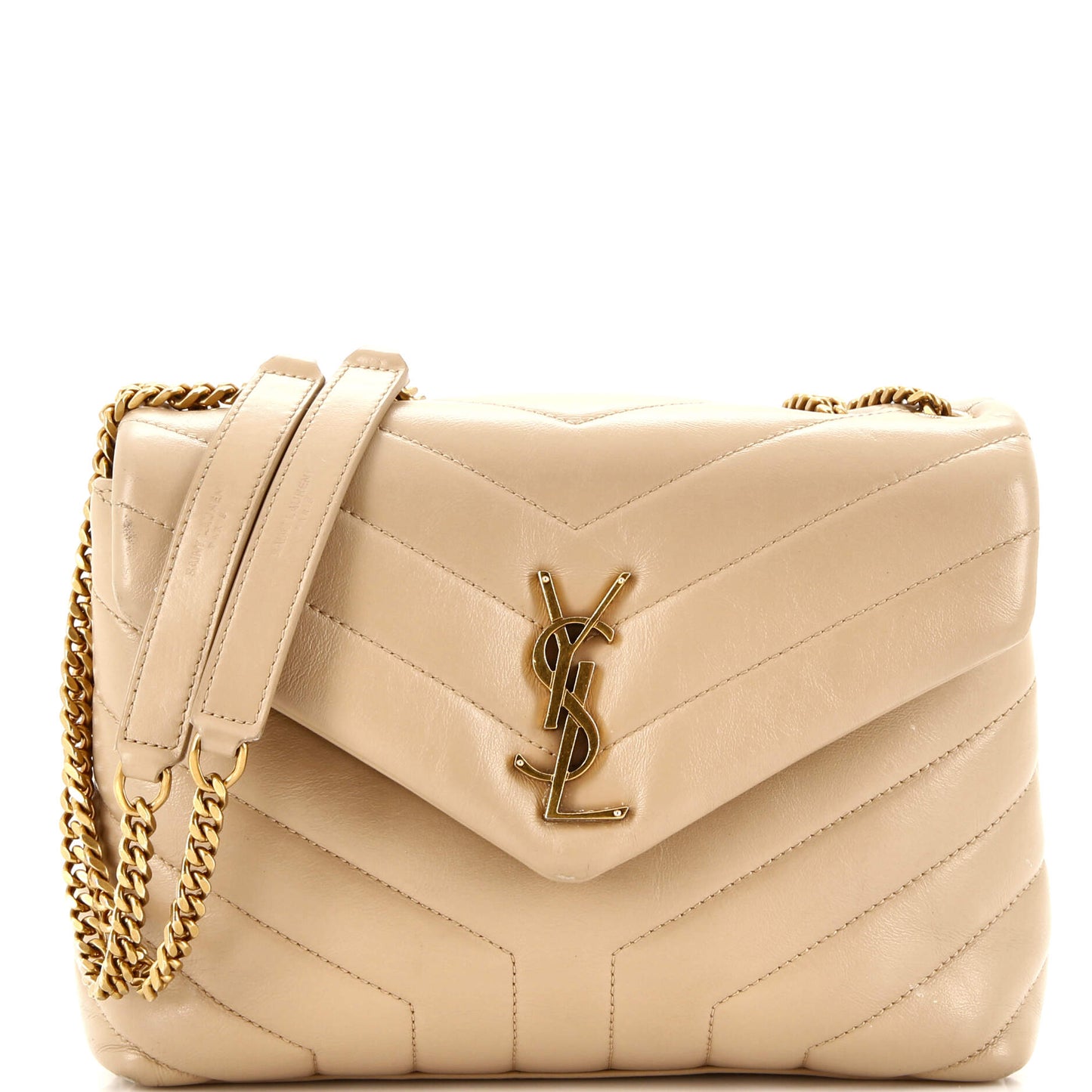Luxury Saint Laurent Trending 2025 Loulou Shoulder Bag Matelasse Chevron Leather Small