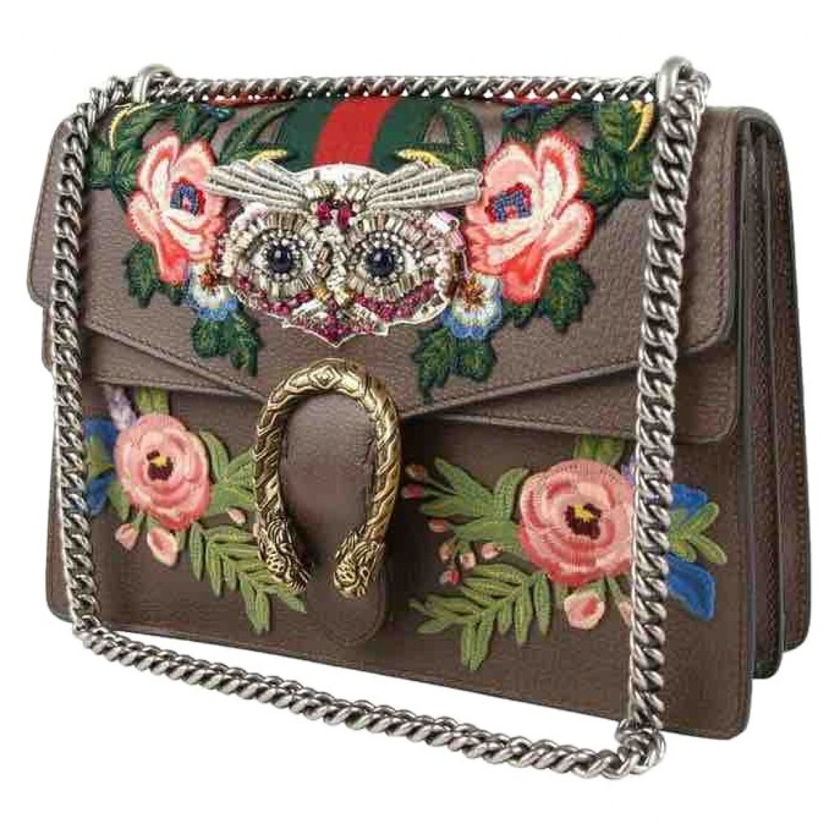 Gucci dionysus brown leather handbag