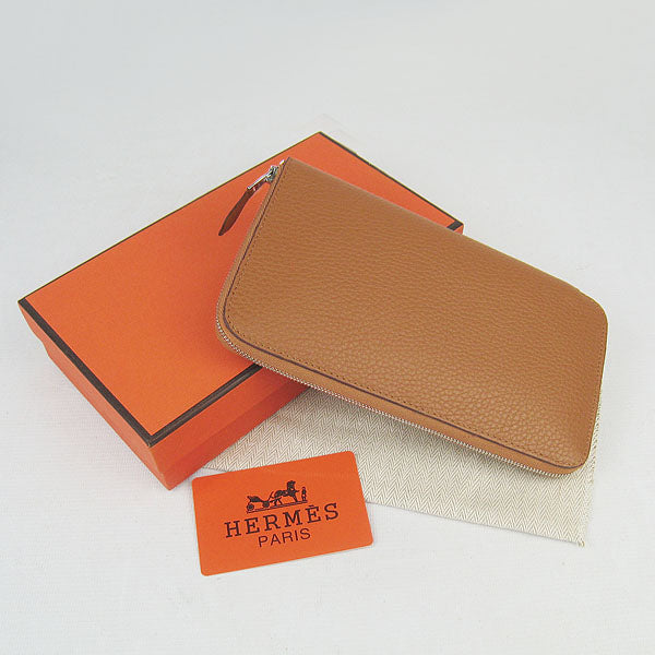 Luxury Hermes Wallet H016 Wallet Lambskin Coffee