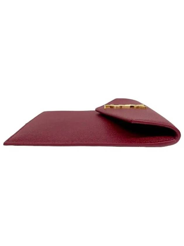Luxury Saint Laurent Trending 2025 Envelope Uptown Baby Clutch Bag Burgundy