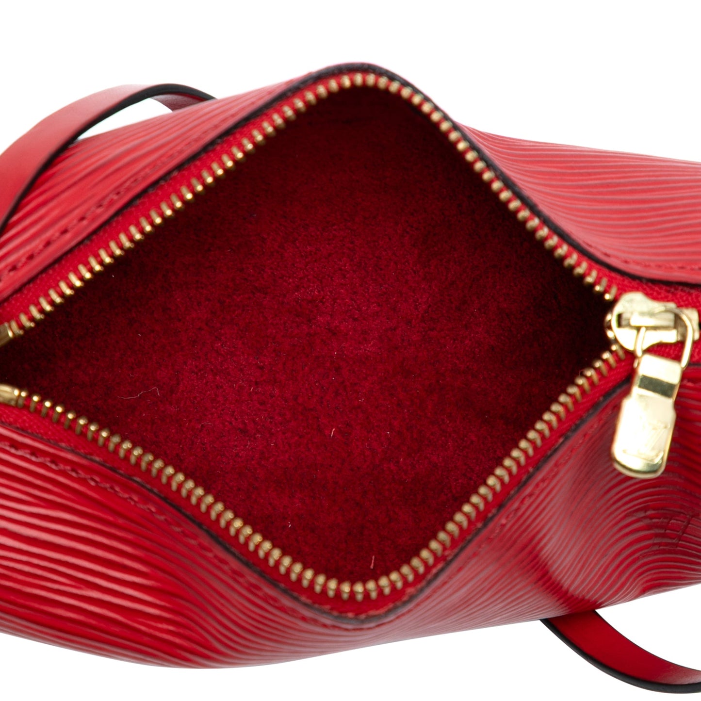 Red Louis Vuitton Epi Pochette Papillon Handbag