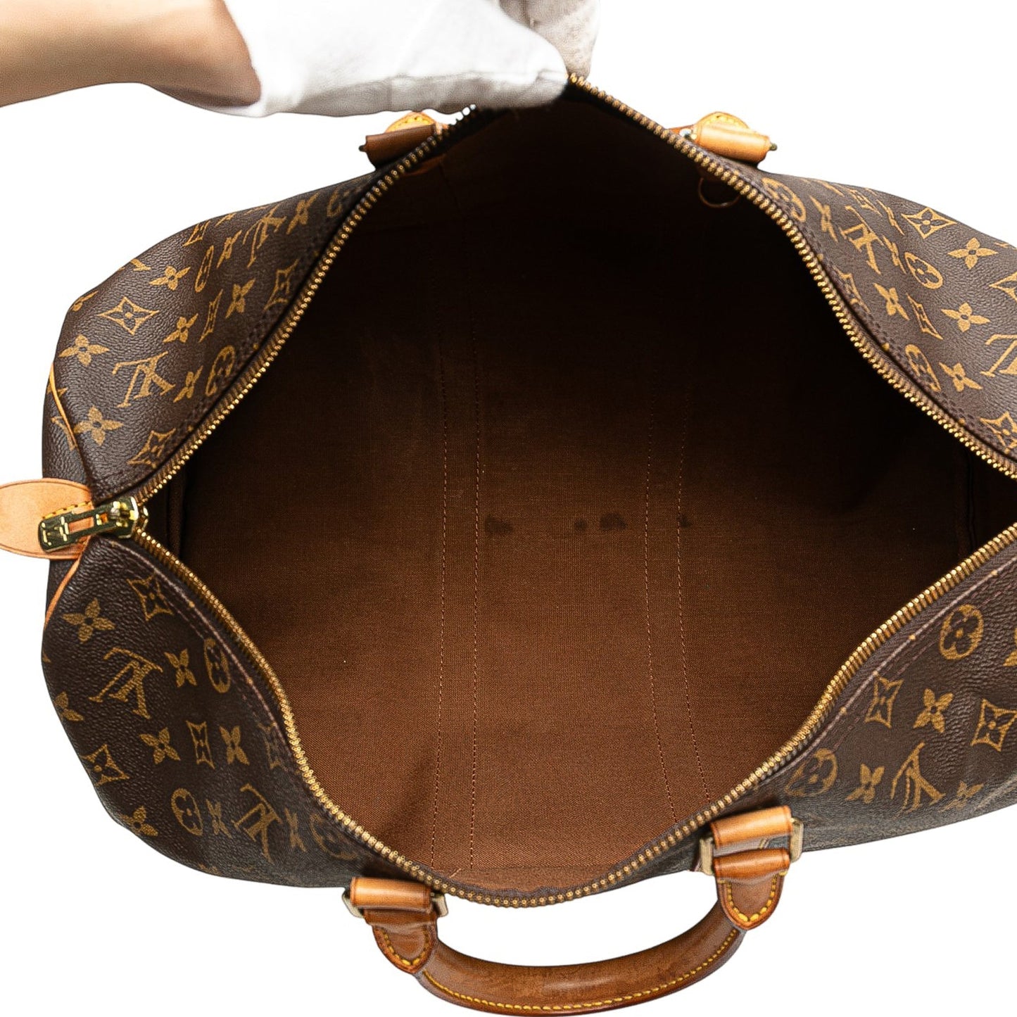 Brown Louis Vuitton Monogram Keepall 45 Travel Bag