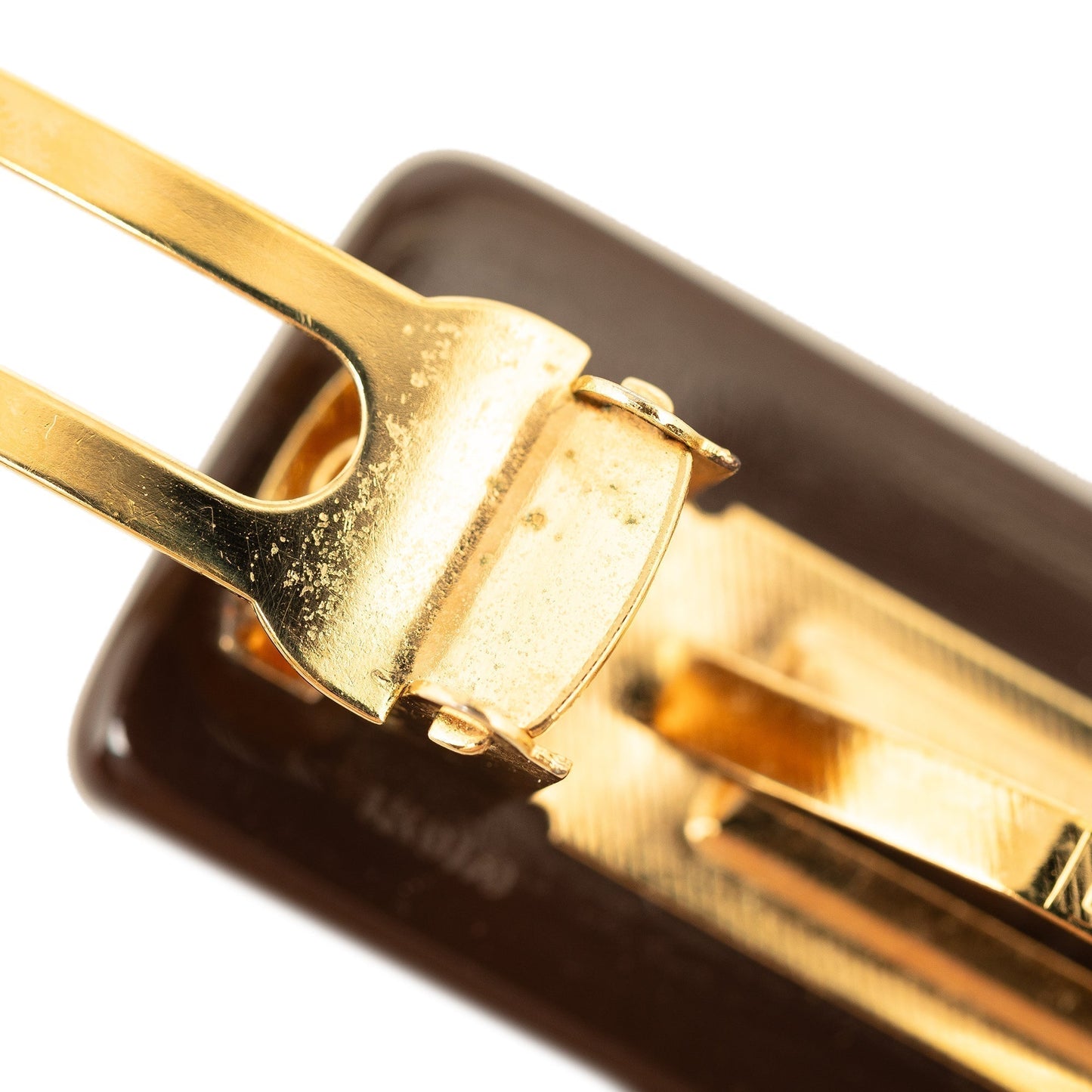 Brown Louis Vuitton Monogram Resin Inclusion Barrette