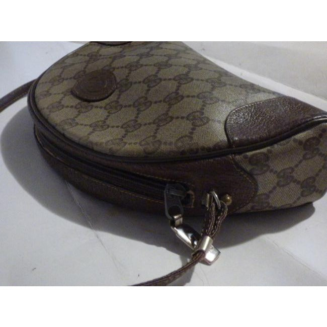 Gucci Leather Canvas Shoulder Bag