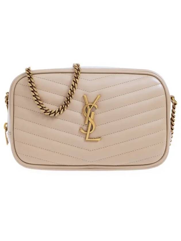 Luxury Saint Laurent Trending 2025 Lou Small Leather Cross Bag Beige