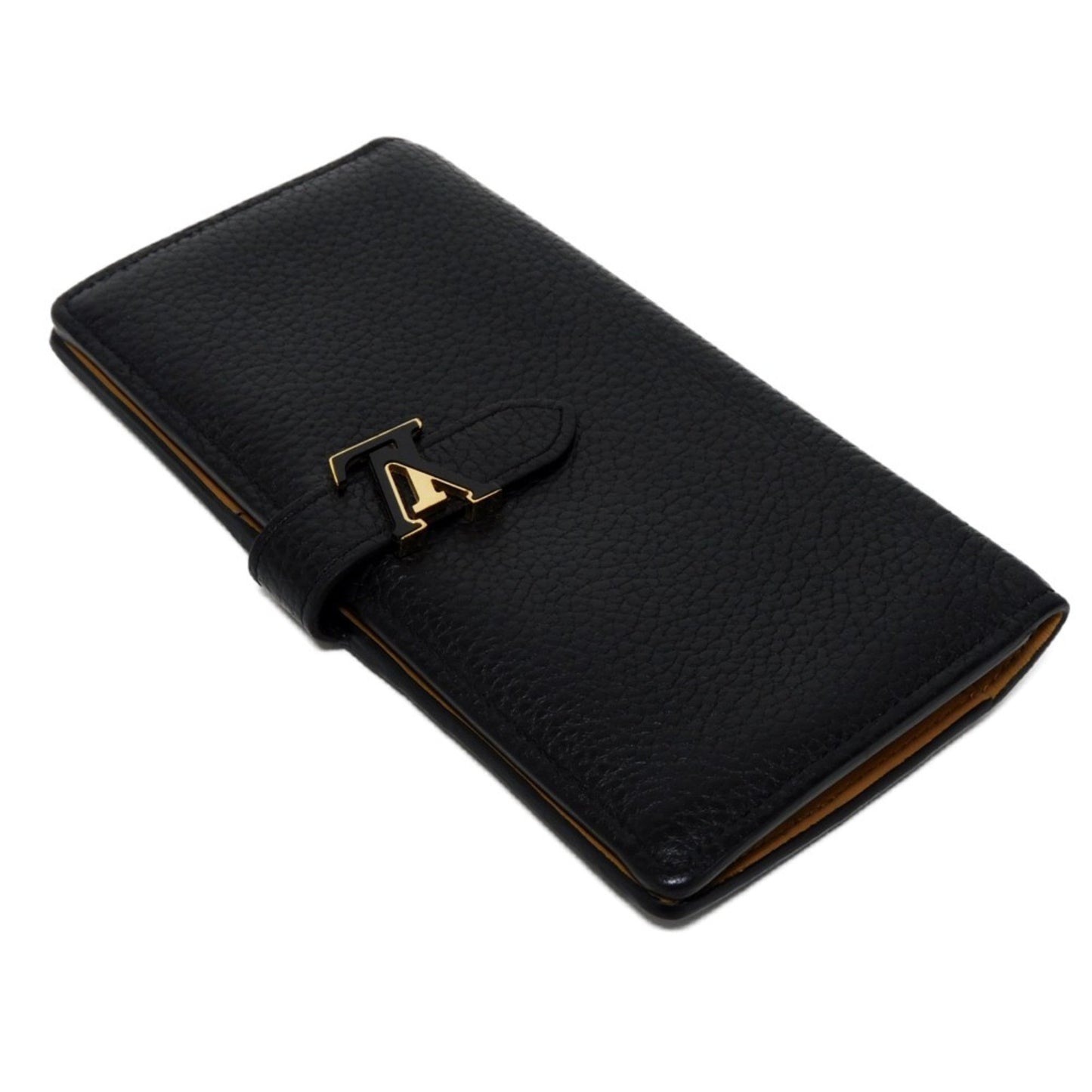 Louis Vuitton Camel Noir Leather Coin Purse/Coin Case