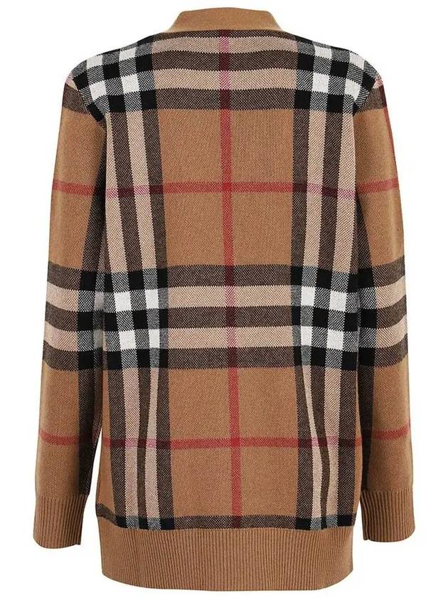 Luxury Burberry Check Wool Cashmere Cardigan Brown