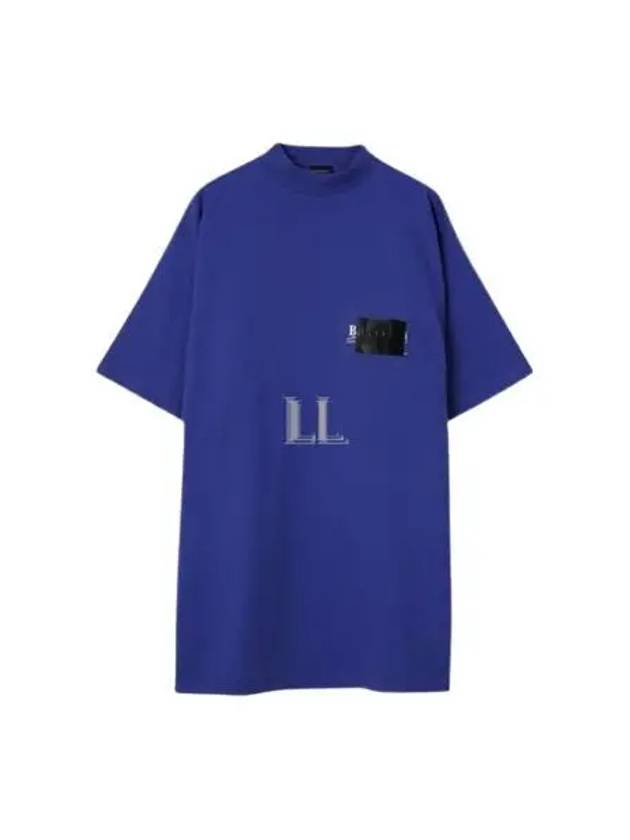 Luxury Balenciaga Trending 2026 Gaffer Political Campaign Short Sleeve T-Shirt Blue