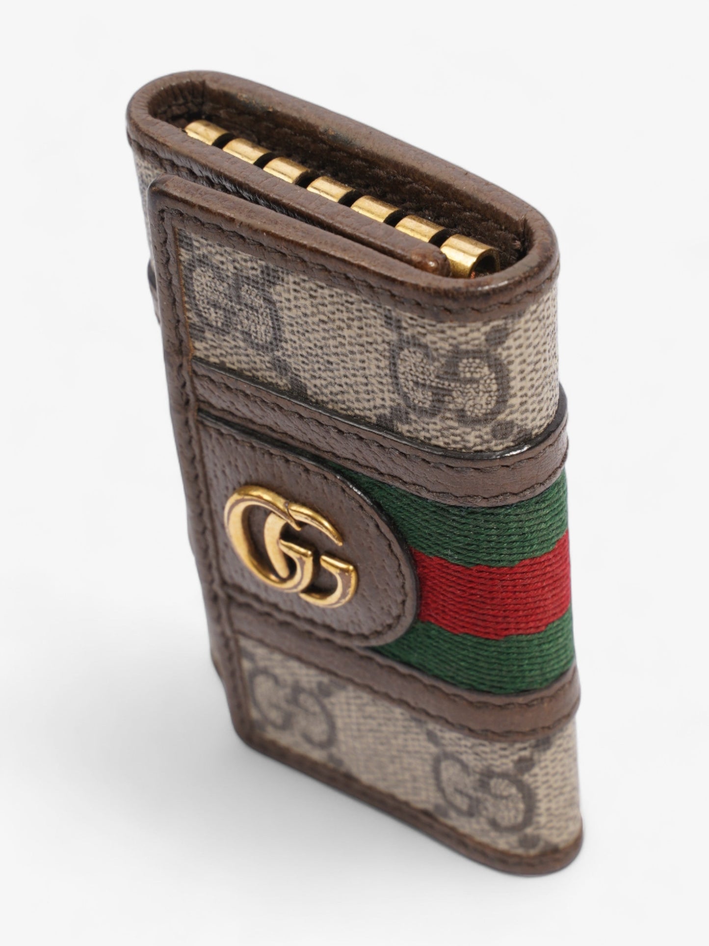 Gucci Key Case Supreme / Green / Red Coated Canvas