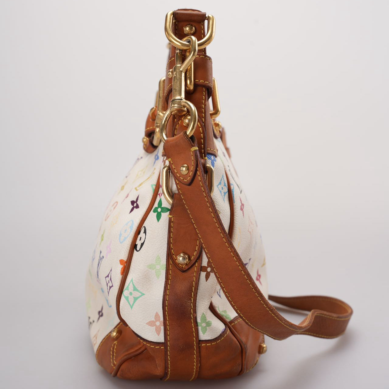 Louis Vuitton White Monogram Multicolor Greta Bag
