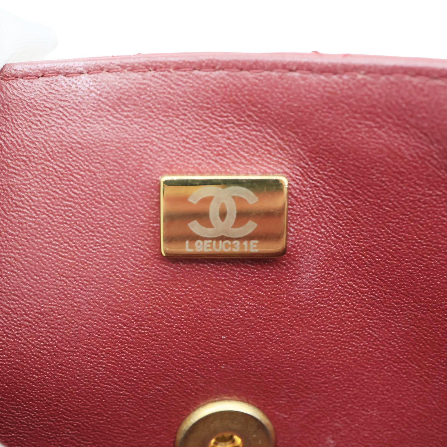 CHANEL Classic Rectangular Flap Mini Quilted Leather Top Handle Crossbody Bag Red