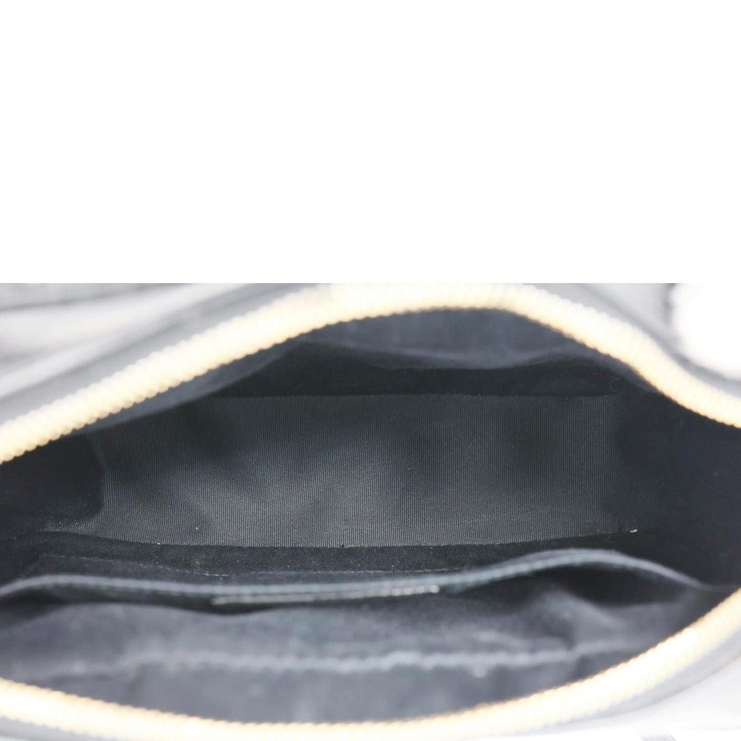 YVES SAINT LAURENT Lou Chevron Leather Camera Bag Black