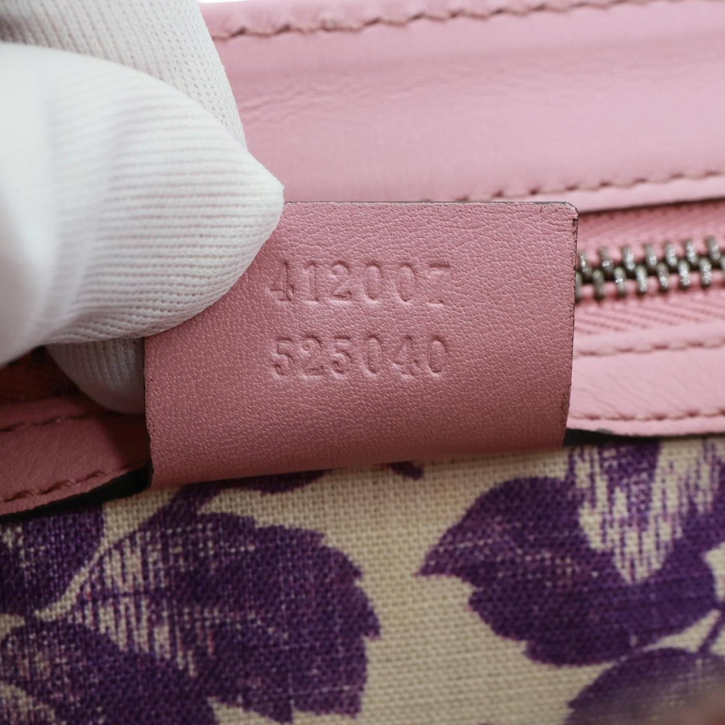 GUCCI Animalier Tiger Head Leather Shoulder Bag Pink 412007