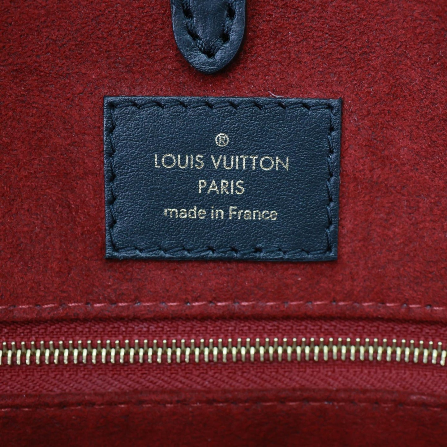 LOUIS VUITTON Onthego MM Giant Monogram Empreinte Leather Tote Bag Bicolor