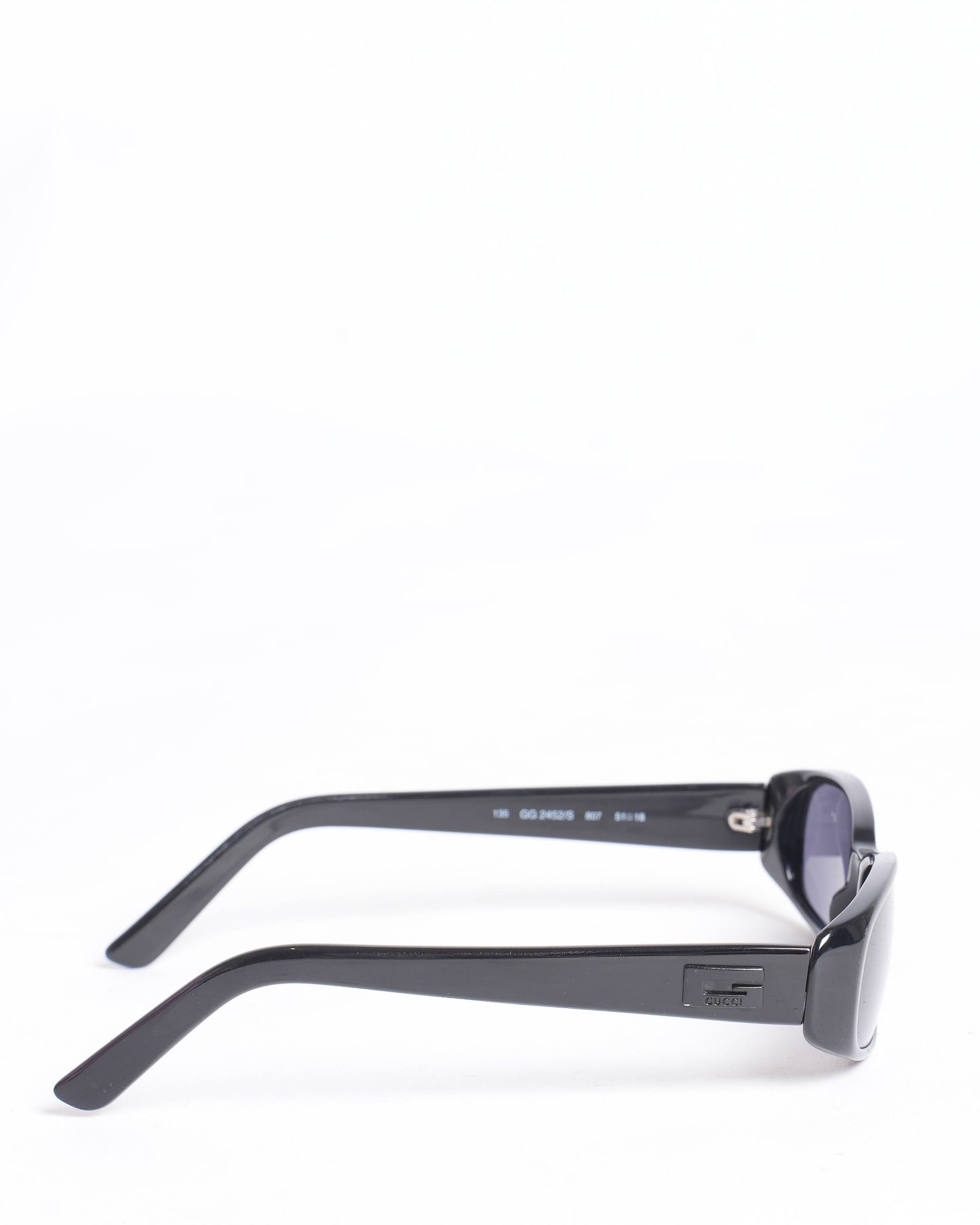 Gucci Rectangle Acetate Black Sunglasses