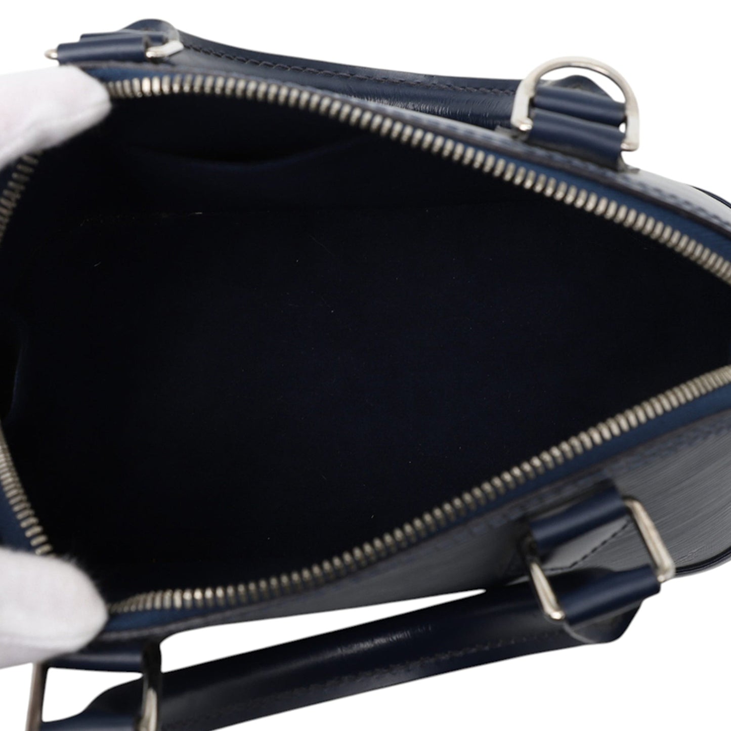 Blue Louis Vuitton Epi Alma BB Satchel