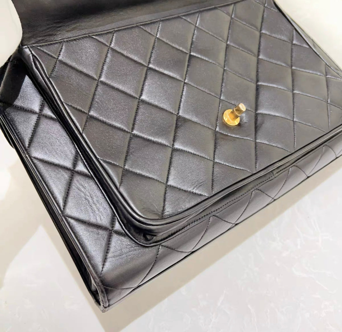 Chanel Rare Gold Top Handle Business Portfolio Briefcase