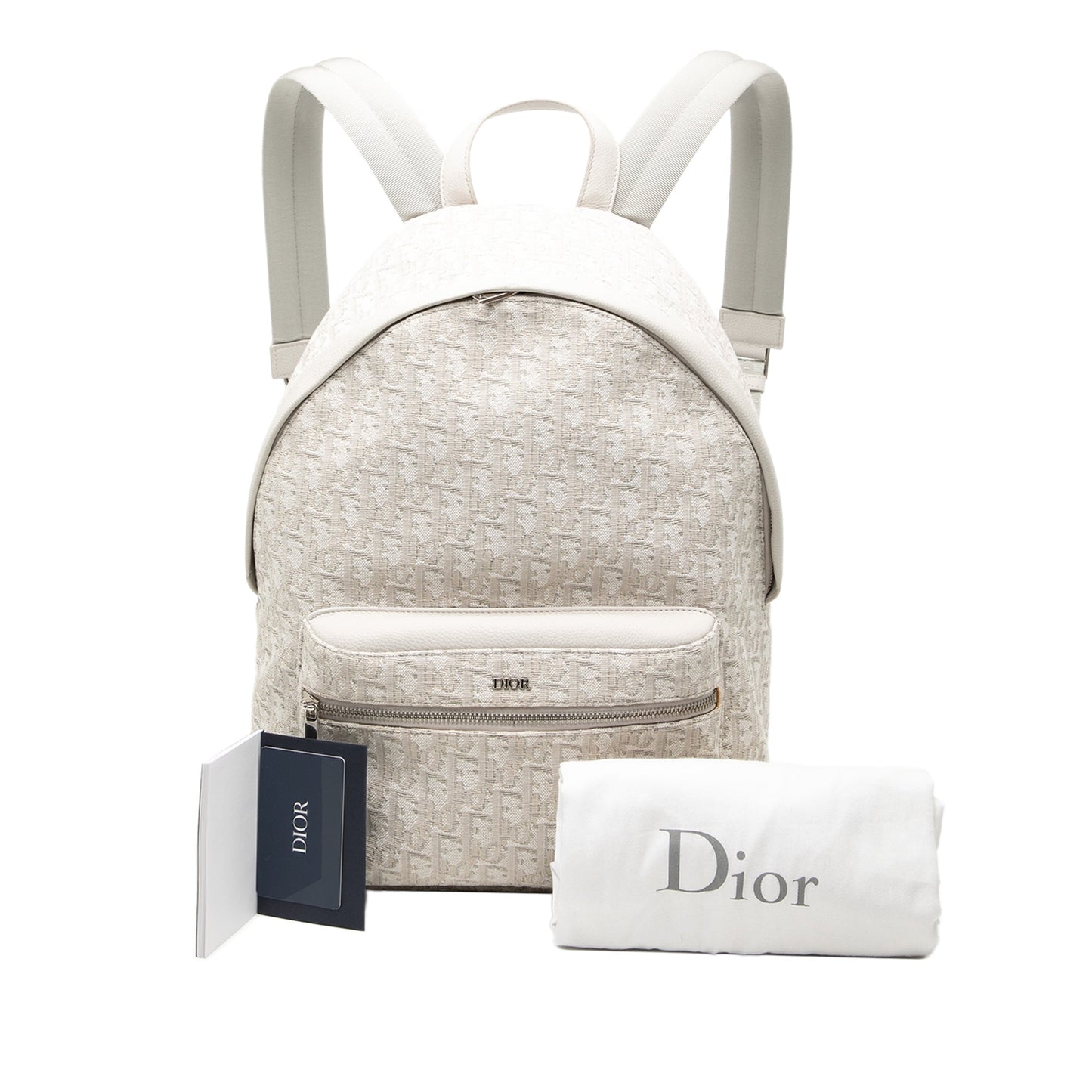 Beige Dior Oblique Canvas Rider Backpack