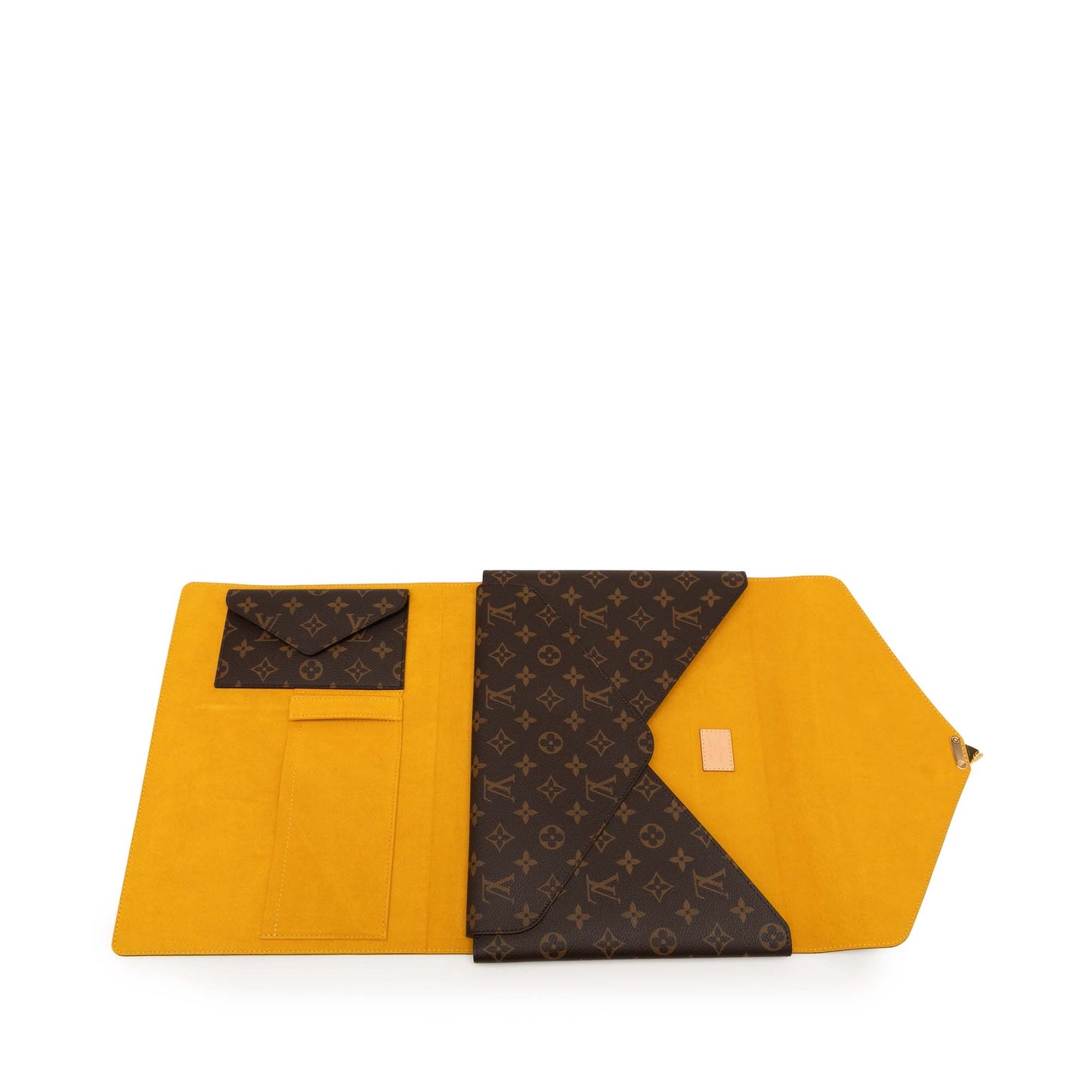 Brown Louis Vuitton Monogram Mark Folder Clutch Bag
