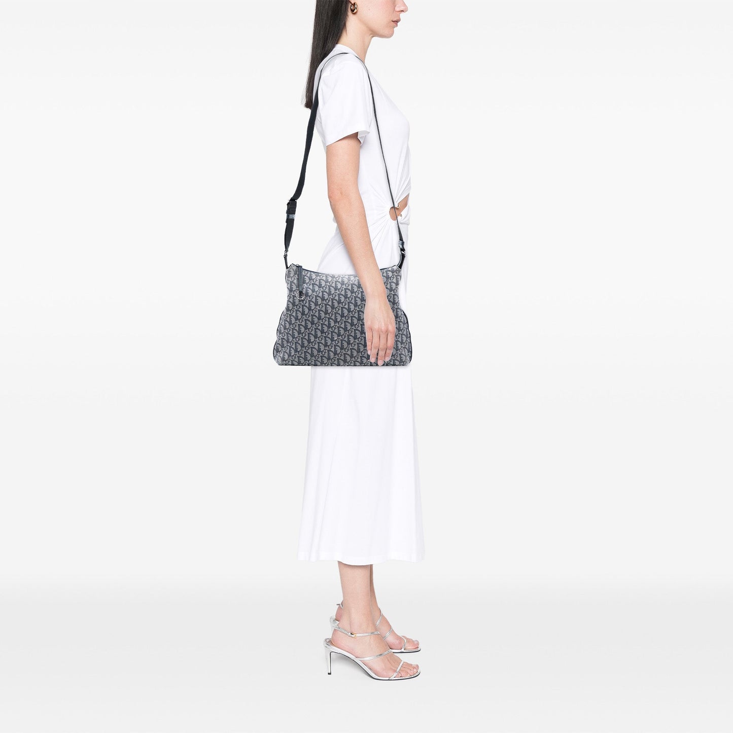 Blue Dior Diorissimo Trotter Canvas Crossbody