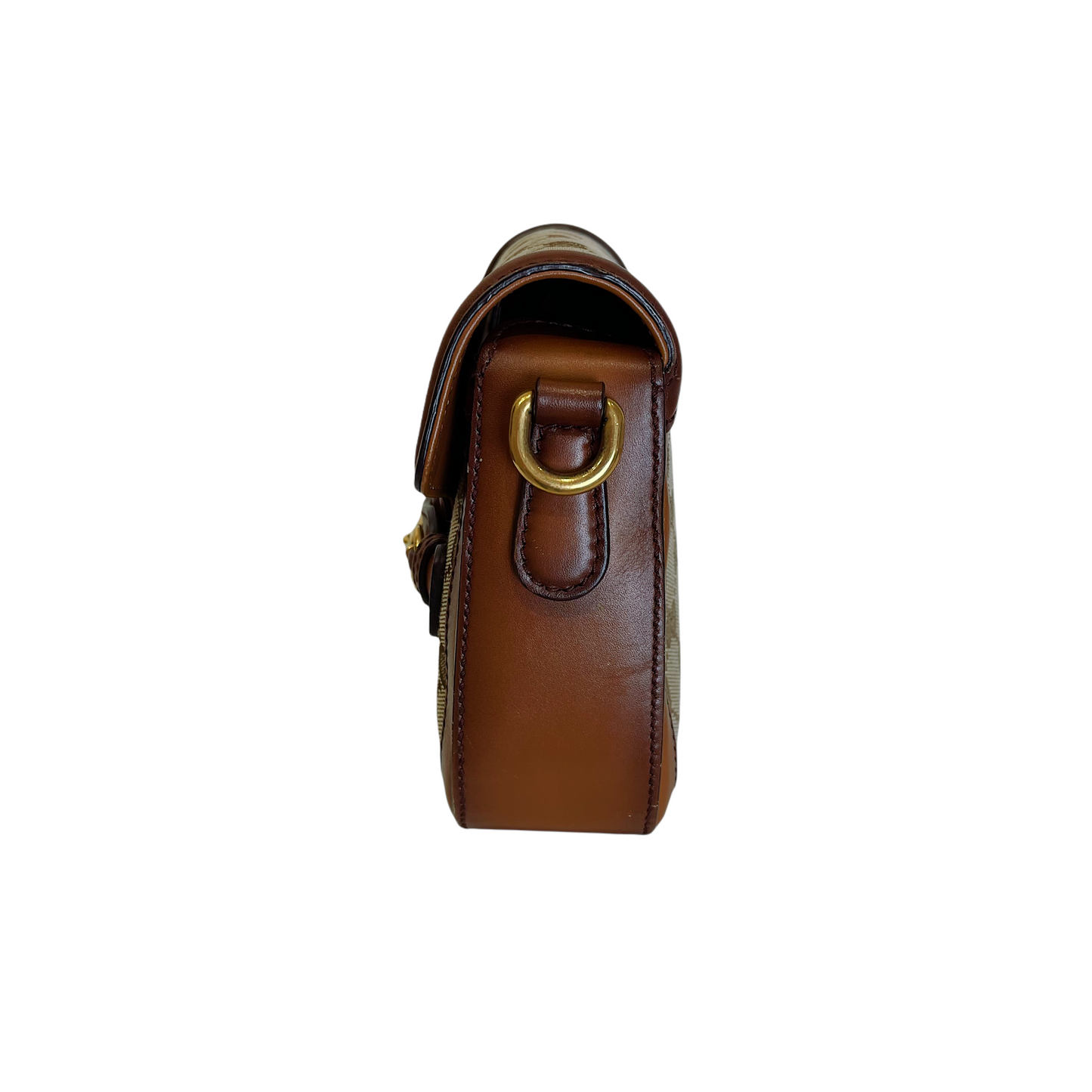 Gucci Lou Leather Canvas Shoulder Bag