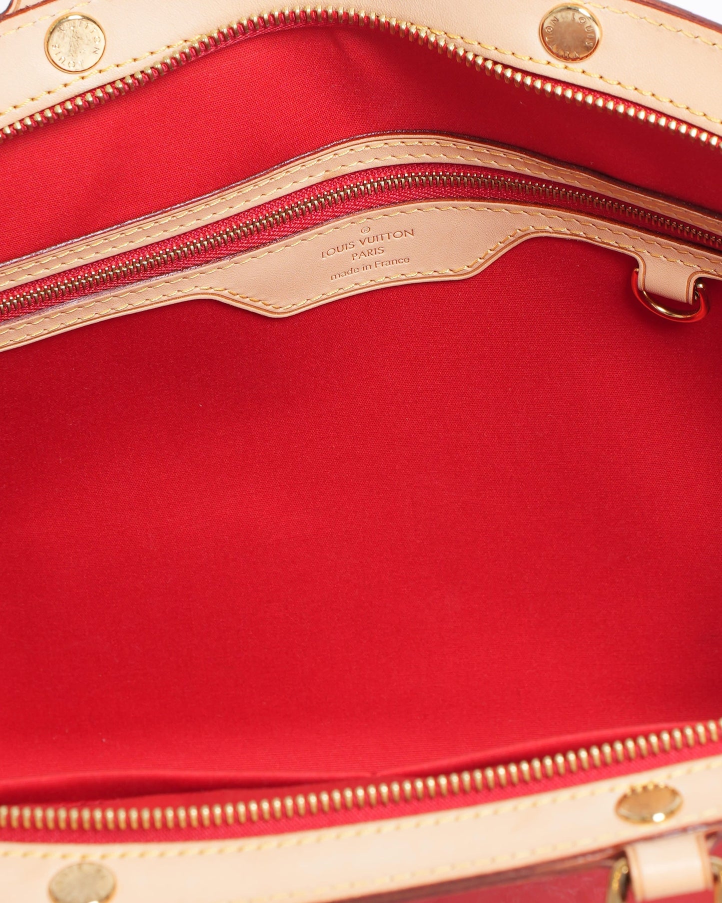 Louis Vuitton Rouge Grenadine Monogram Vernis MM Bag