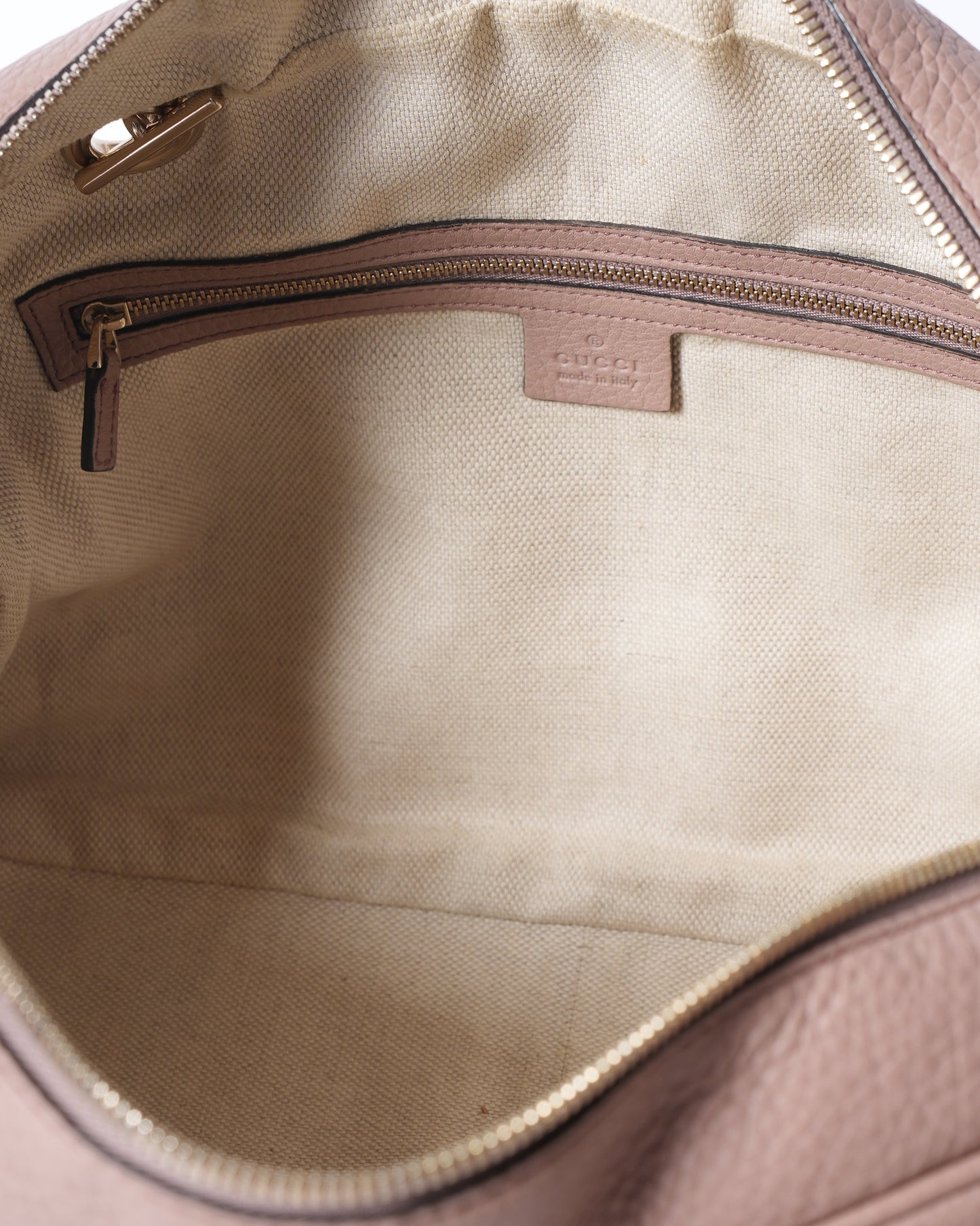 Gucci Lou Leather Canvas Shoulder Bag