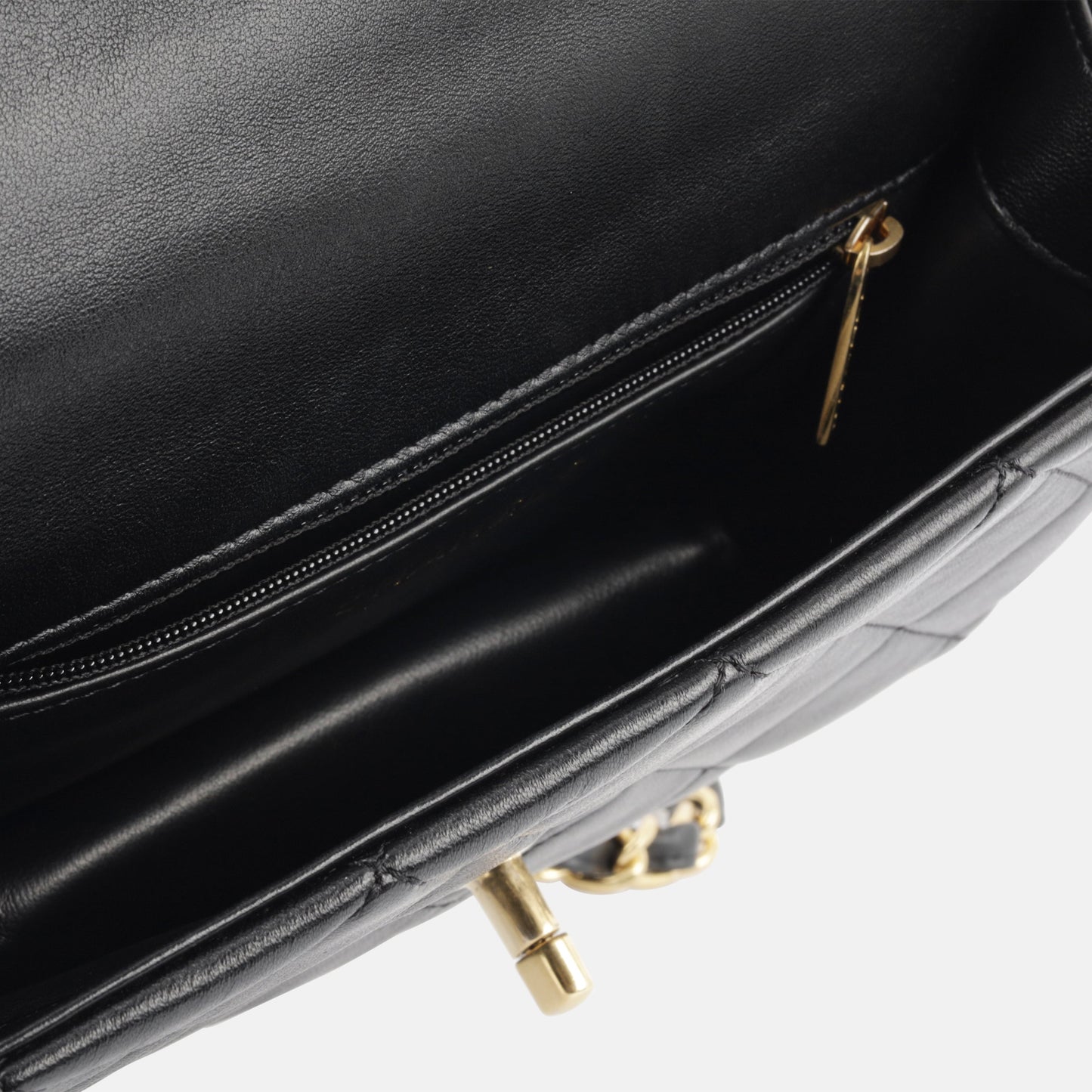 Chanel Seasonal Rainbow Chain Flap - Black Goatskin GHW