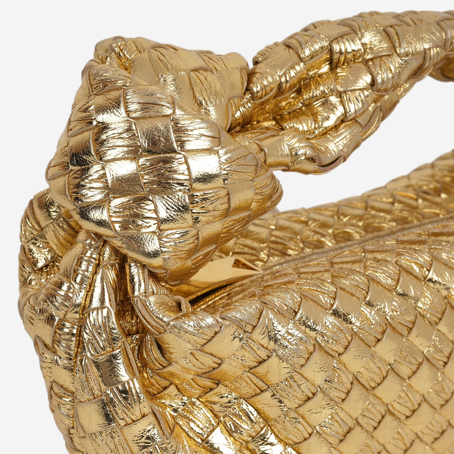 Bottega Veneta Mini Jodie - Gold Metallic Intrecciato | Gold Hardware