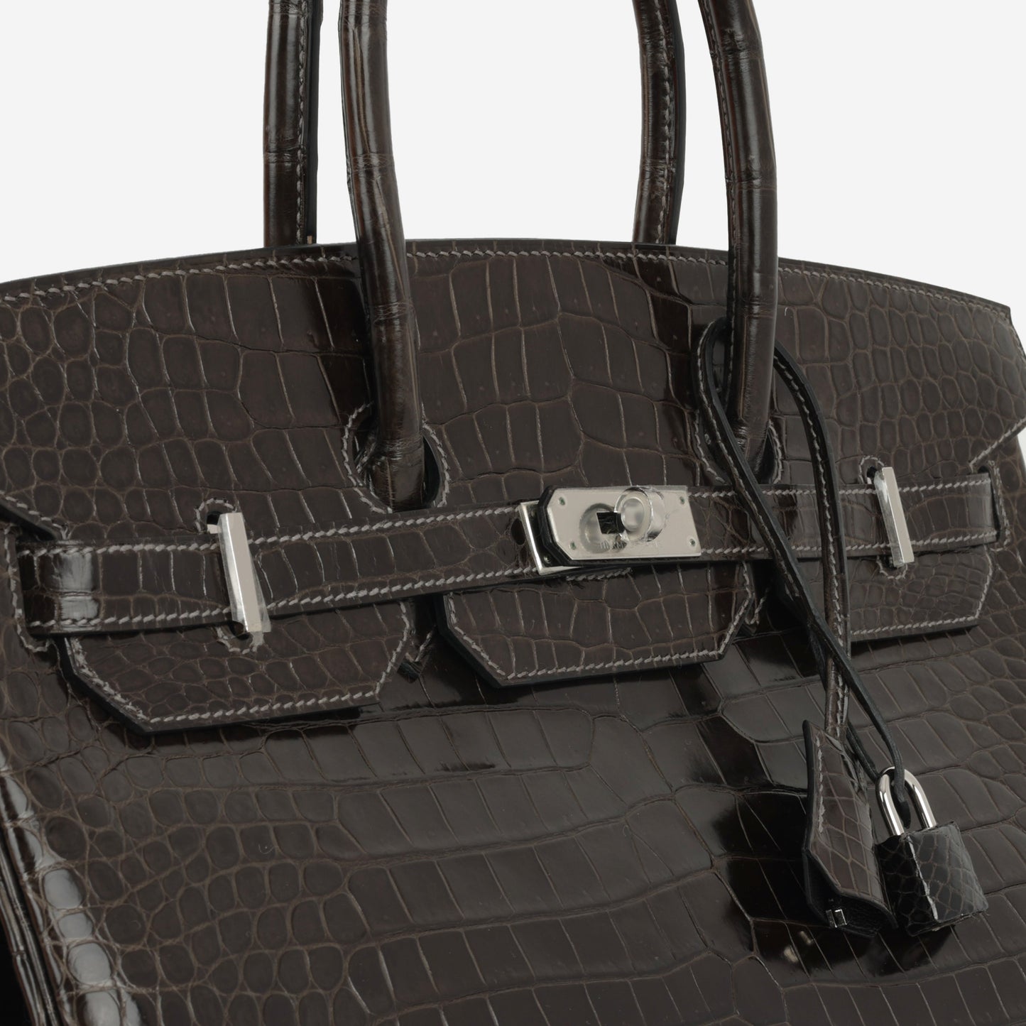 Hermès Birkin 35 - Graphite Crocodile Porosus | Palladium Hardware
