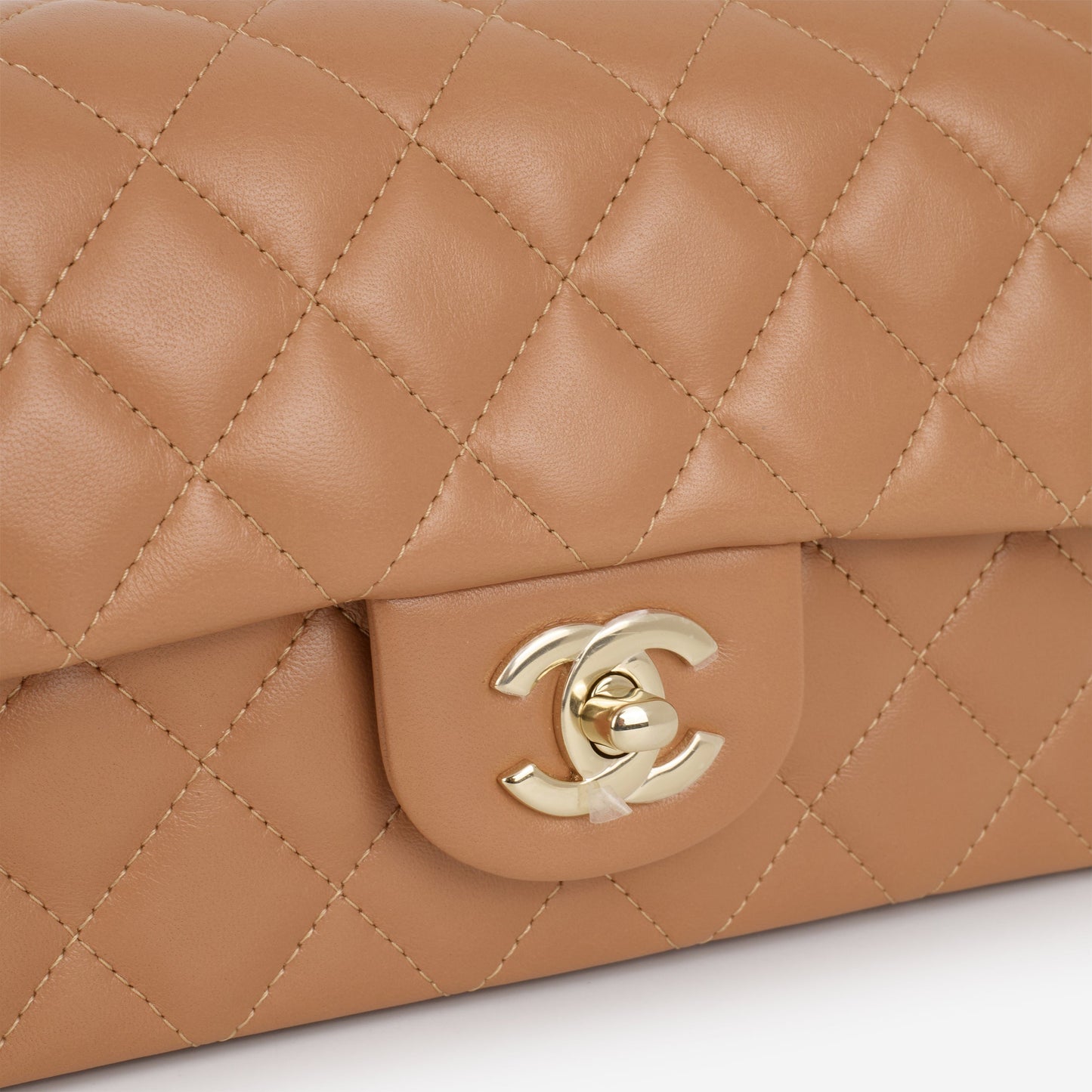 Chanel Mini Flap Rectangular - Caramel Lambskin | Champagne Gold Hardware