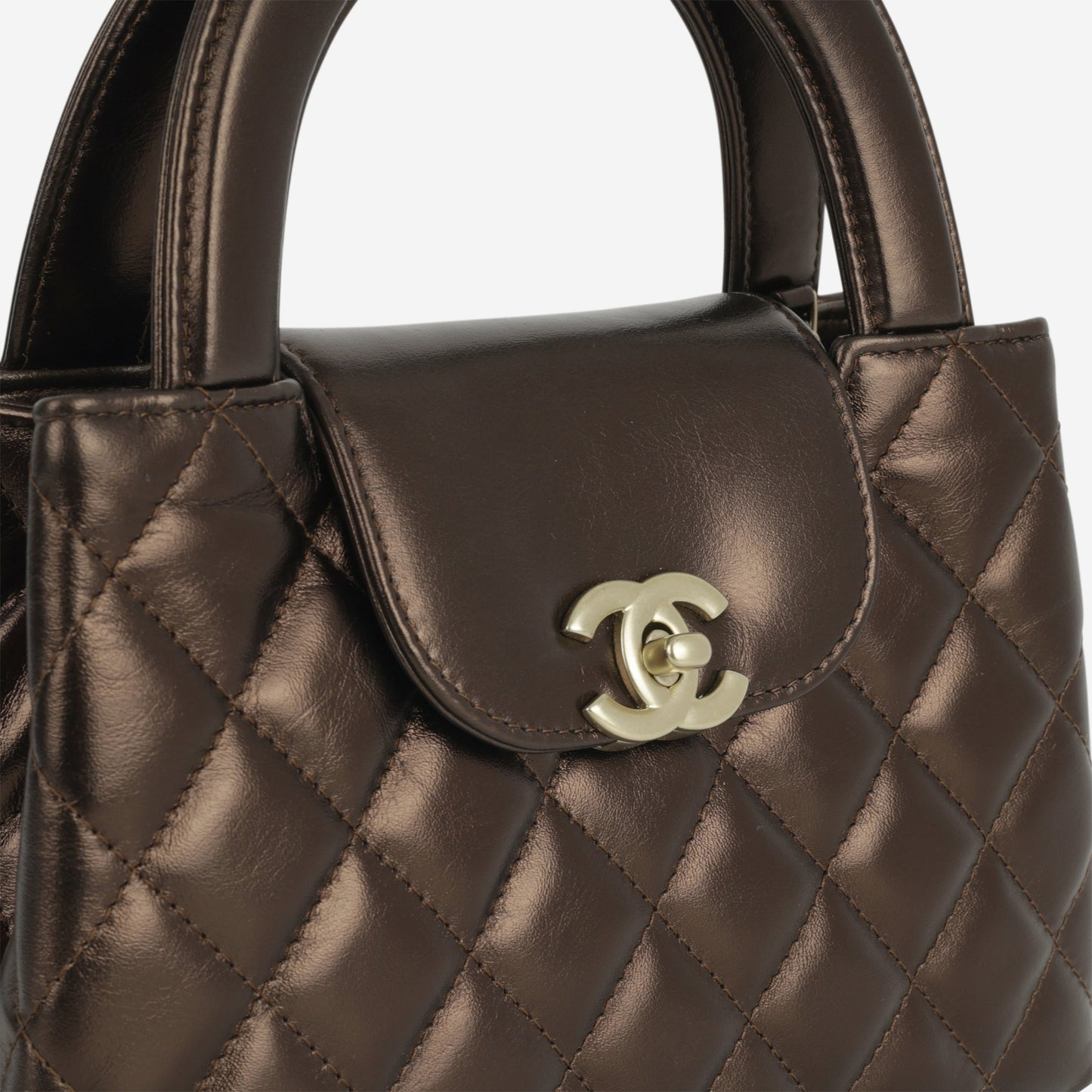 Chanel 24/25 Métiers d’Art Small Kelly Re-Edition - Metallic Brown Lambskin | Champagne Gold Hardware