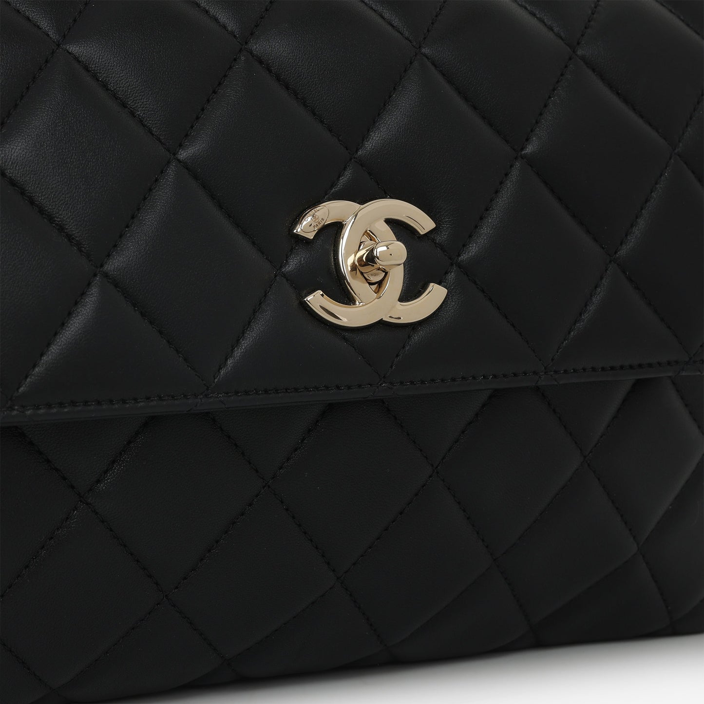 Chanel Medium Trendy CC Flap Bag - Black Lambskin | Champagne Gold Hardware