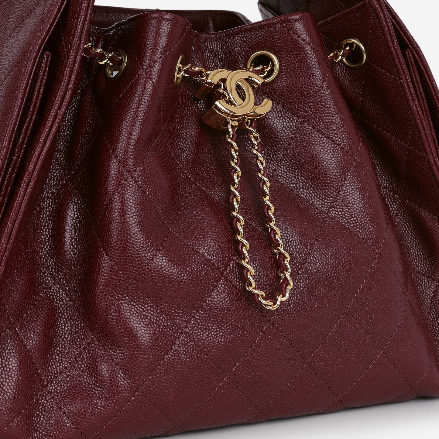 Chanel 2026 Small 25 Hobo - Burgundy Caviar | Gold Hardware